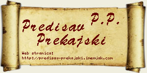 Predisav Prekajski vizit kartica